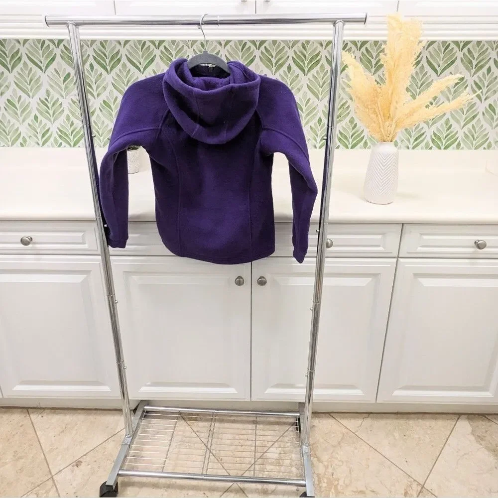 Purple Fleece Full Zip Columbia Girls Hooded Jacket Medium 10/12 Winter